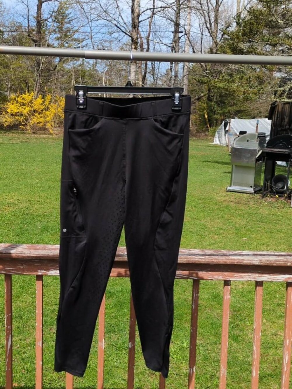 WILLIT Womens M Black Riding Tights Full Seat Grip Equestrian Breeches Horseback